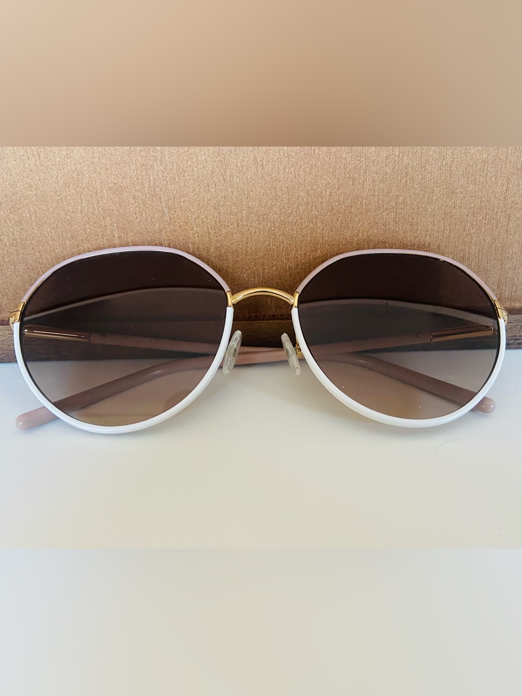 Prada Decode Sunglasses Powder Pink/White With Thin Frame